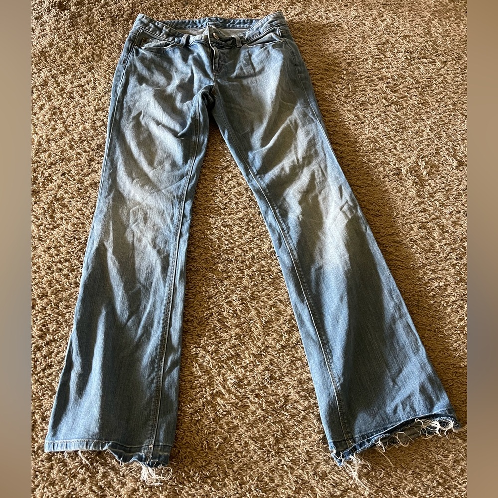 Distressed Blue Jeans